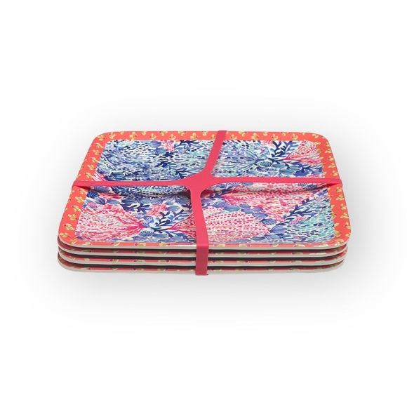 new Lilly Pulitzer ❤︎ Melamine Plates Set 4 ❤︎ Sway With Me ❤︎ Nautical Spring - Picture 6 of 15